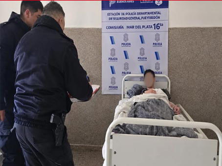 Insólito: intentó robar dos distribuidoras, se cayó del techo y quedó detenido mientras estaba internado